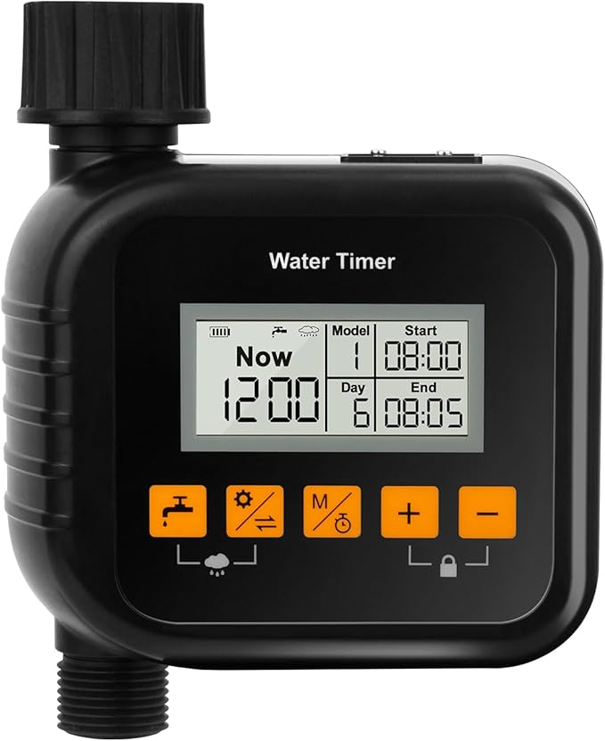 Sprinkler Timer, Water Hose Timer for Garden and Outdoor Irrigation, Garden Irriration System Controller with Rain Sensing.