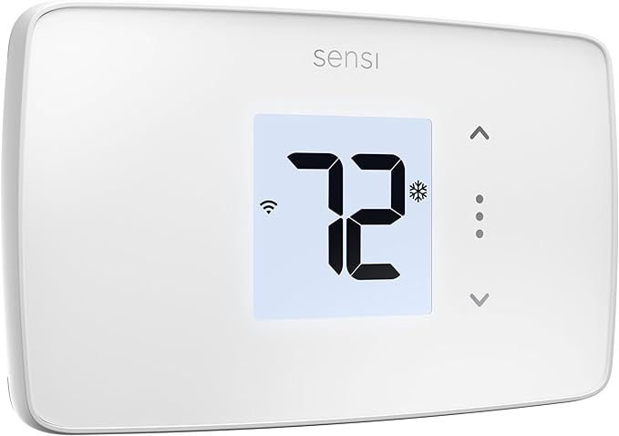 Sensi Lite Smart Thermostat, Programmable, WiFi, Easy DIY, Works With Alexa, ENERGY STAR Certified, ST25W, Most Systems C-Wire Not Required, C-Wire needed with Heat/Cool Only & Heat Pump System -White