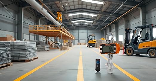 Klau 2000kg 4000 lb Heavy Duty Crane Scale Industrial Hanging Scales LCD Display with Remote Orange for Home Farm Factory Hunting