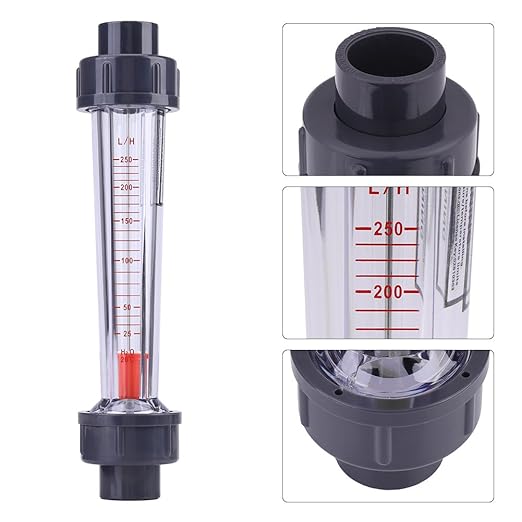 Rotameter, Flow Meter Water Flow Meter Plastic Tube Type 25-250L/H Instantaneous Water Flow Meter Flowmeter