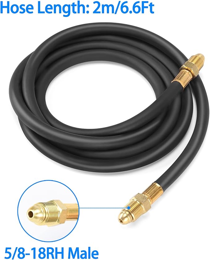 BETOOLL Argon Regulator - Welding Regulator - Argon/CO2 Mig Tig Flow Meter Gas Regulator Gauge With 6.6Ft Gas Hose