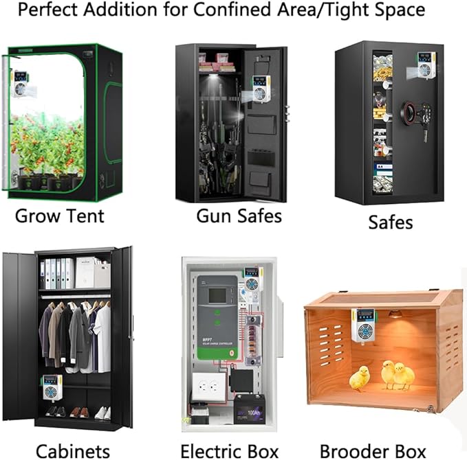 Mini Dehumidifier for Confined Space Electric Box/Storage Cabinet/Closet/Safes/Grow Tent