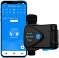 WiFi Sprinkler Timer: Smart Water Timer for Garden Hose, Automatic Irrigation Controller, App Remote Control, Weather-Based Smart Watering, Compatible with Alexa, Google Home