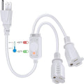 Feekoon 120V 10A Temperature Controlled Extension Cord, Heat Cable Controller Turns on Below 32°F, Off Above 50°F, Thermostatically Controlled Outlet for Coop Heaters Deicers Water Pipe Heating Tapes