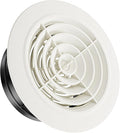 HG POWER 6 Inch Soffit Vent，Round Air Vent Cover with Louver, ABS Adjustable Ceiling Vent Covers for Living Room, Bathroom, Kitchen, Greenhouse, Ventilation System, White - Opening Size 5.75"