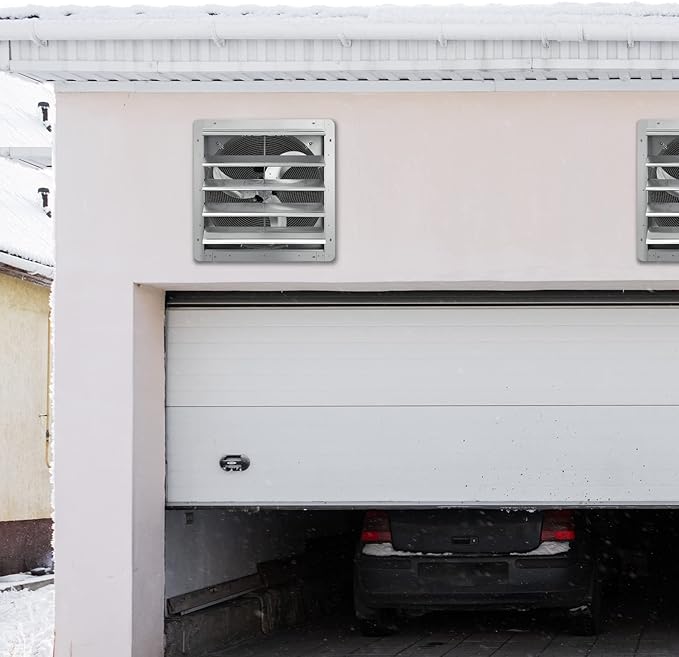 VEVOR Shutter Exhaust Fan, 16'' with Various Speeds, AC-motor, 2000 CFM, Wall Mount Attic Fan, Ventilation and Cooling for Greenhouses, Garages, Sheds, FCC