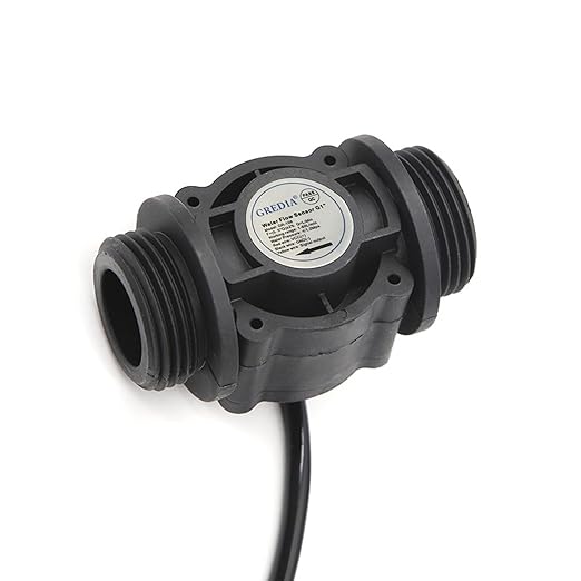 1" Water Flow Sensor Food-Grade Switch Hall Effect Flowmeter Fluid Meter Counter 1-60L/min (Pack of 2）