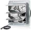 KEN BROWN 12 Inch Shutter Exhaust Fan Wall Mounted,Aluminum with 1.65 Meters Power Cord Kit,High Speed 1450CFM,Vent fan for Commercial,Greenhouse,Attic,Shed,Shop