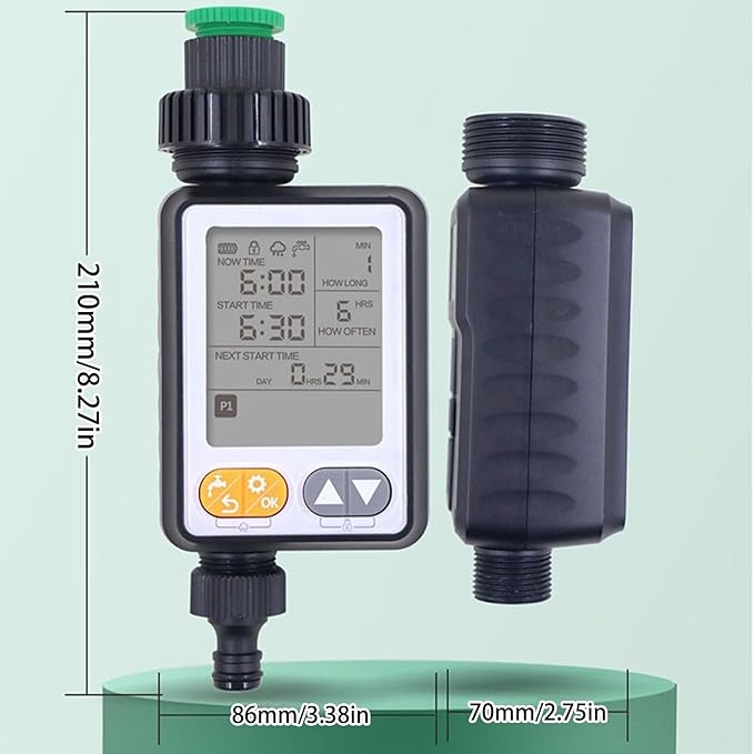 Outdoor Plant Watering Timer with Detection and LCD Display for Precise Irrigation Control
