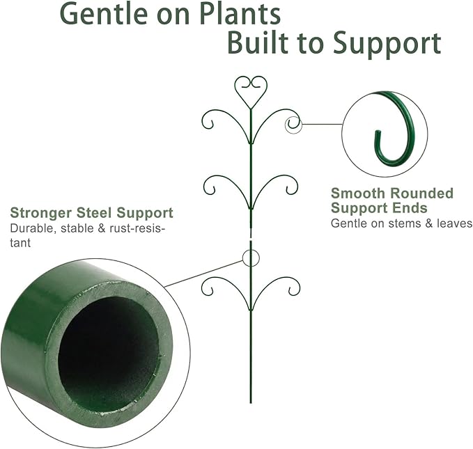 2 Pack Monstera Plant Support Trellis, 31” & 46” Adjustable Steel Plant Stakes for Indoor & Outdoor Use, Plant Trellis for Potted Climbing Plants, Tall Pothos Plant Climber Support for Ivy Pothos Hoya