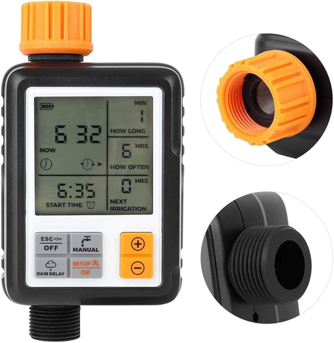 Omabeta Automatic Smart LCD Display Water Tap Timer Irrigation Controller for Garden Irrigation System