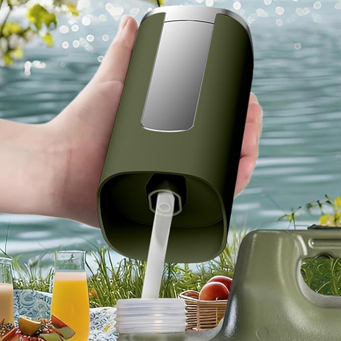 ASIEIT 3.2 Gallon Portable Camping Water Jug Dispenser, Leak Proof Large Capacity Water Storage Tank with Automatic Touch Control Pump, Outdoor RV Hiking Picnic Emergency Water Container