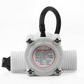 DIGITEN FL-408W-P 1/2 Inch Water Flow Meter with BSP Thread Hall Sensor Switch, Waterproof Flow Meter Counter for 1-30L/min, POM Material White