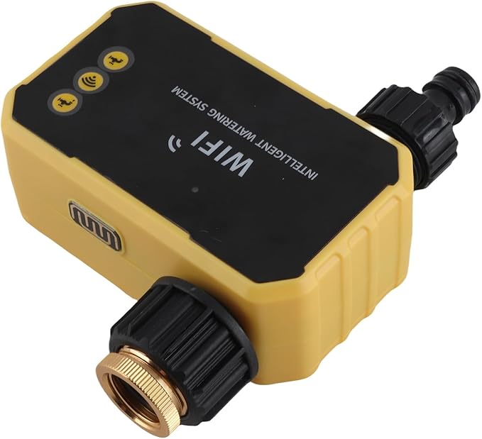 Smart Solar Panel Water Timer, Automatic Irrigation Controller for Garden Hose with Rain Sensor, Solar Panel Watering System Outdoor Irrigation Controller