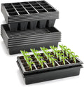 RooTrimmer 2.5 inch Square Pots 3.5 inch Deep 20 Cell Seedling Trays with Water Collection Nursery Trays (15"x11"x3") for Seeds Starting and Transplanting(5 Sets)