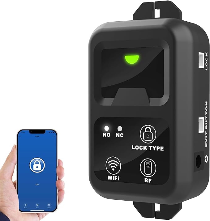UHPPOTE 2.4GHz WiFi Remote Access Control System 1200lb Electric Magnetic Door Lock Kit with Smartphone app Access