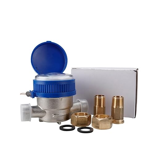 Male Thread Water Flow Sensor Smart Water Meter Mechanical Rotary Wing E-Type Digital Display Pointer Counter Cold Water Meter Measuring Tools