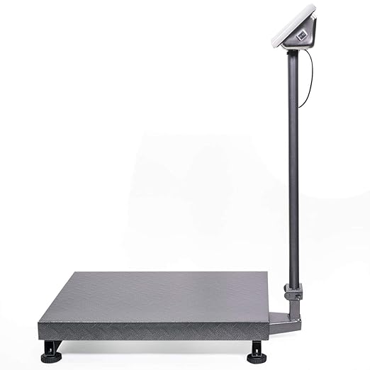 XtremepowerUS 700LB Weight Computing Postal Scale Digital Floor Large Platform Warehouse Shipping LB Price Calculator Luggage Package Shipping Mailing Postal Scale with Accurate LB/KG Foldable