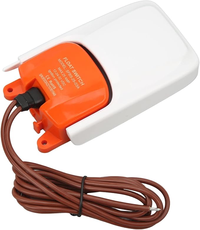 Boat Float Switch 12V 24V 32V Automatic Marine Bilge Pump Switch - Reliable Waterproof Sealing, Easy Installation for Submersible Pumps