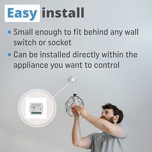 1CH Dry Contact WiFi Relay Switch Module,DC 12/24V AC 100-240V,Tuya Smart Life app,Compatible with Alexa,Google Home