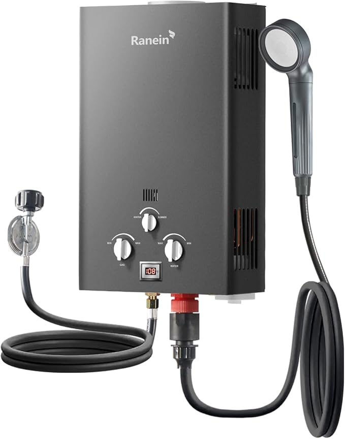 Ranein 18L Tankless Water Heater, Propane Gas, Outdoor Up to 4.74 GPM, 85,300 BTU On-Demand Instant Hot Water Heater