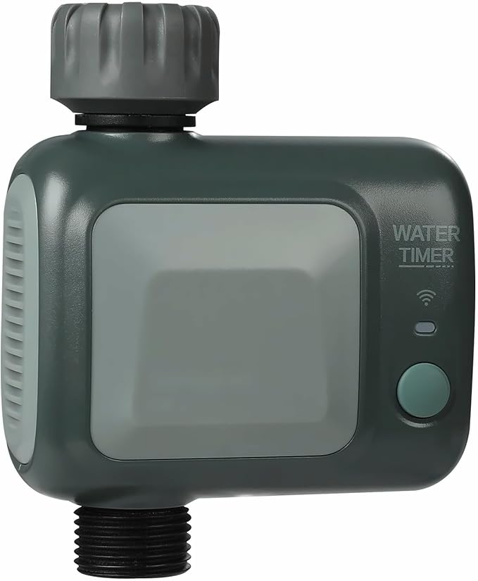 WiFi Sprinkler Timer, Smart Hose Faucet Timer with Brass Inlet, 2.4GHz WiFi/Bluetooth APP Control, Alexa Voice Control, IPX6 Waterproof for Yard Irrigation