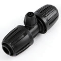 10 Pack 1/2" To 1/4" Drip Irrigation Fittings, 1/2 Inch (1/2" ID x 0.6-0.65" OD) Drip Line to 1/4 Inch Irrigation Tubing Barbed Adapter Anti-Drop Locked Nut Barbed Reducer 3 Way Tee Connectors