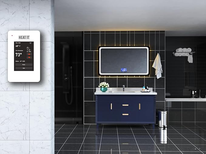 HEATIT ET-7AW Touchscreen Programmable Thermostat with Voice Control with WiFi