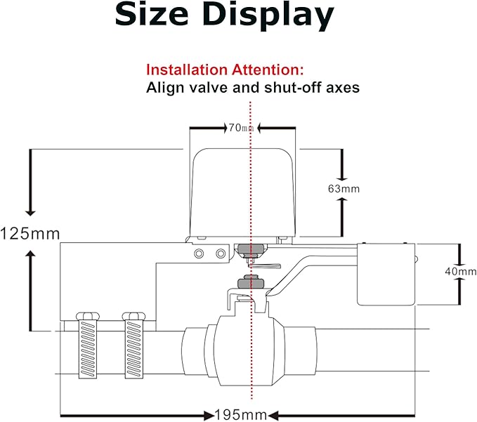 Smart Valve PRO Zigbee 3.0 Motorized Ball Valve Metal Gear Tuya Smart Alexa Google Home iOS Android 2.4GHz Only
