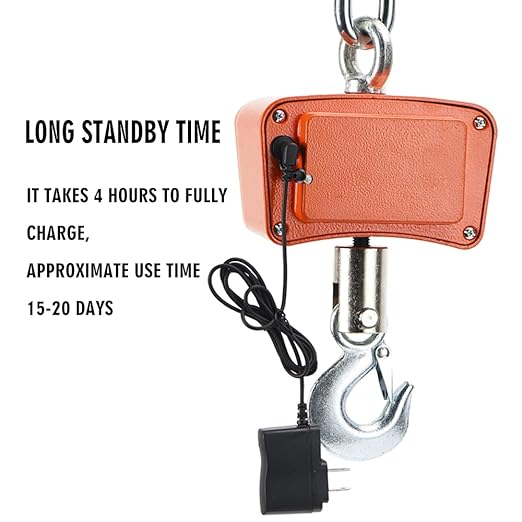Digital Hanging Scale Industrial Crane Scale with Precision Sensor Suitable for Farm Weighing (500kg/1100lb)
