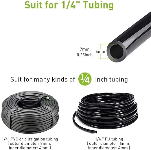 50pcs Micro Spray Irrigation Drippers,Three-Way Integrated Atomizing Nozzle, Patio Cooling Garden Greenhouse Drip Irrigation System Kit Parts Emitters for 1/4" Irrigation Tubing