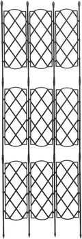 Toddmomy Metal Plant Climbing Trellis Rack 46.5-135cm Adjustable Steel Vine Plant Support for Outdoor Garden