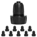 Bonviee 10 Pack 3/4” Female Hose Thread to 5/16” Drip Irrigation Tubing Adapter, Leak-Proof Garden Faucet Connector with Lock Nut & Gasket, No Clamp Needed, for DIY Drip Systems, Hose Bibb, Spigot
