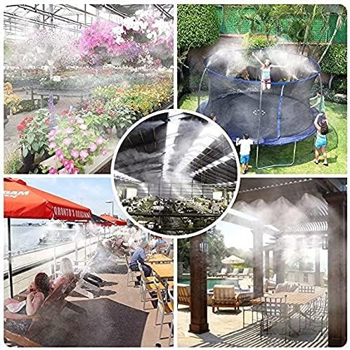 Landgarden Outdoor Misting Cooling System,Misting Line,Brass Mist Nozzles for Patio Garden Greenhouse