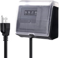 WiFi Pool Pump Timer Outlet, 15A 125V 1HP,NEMA 5-15R Plug-in Timer, Outdoor& Indoor use,with Weatherproof Cover, for Pool Pump, Water Heater, Pool Filter, Landscape Lights