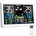 Weather Station Wireless Indoor Outdoor, Thermometer Wireless with Remote Sensor, Home Weather Station, Color Display Digital Weather Forecast, Humidity, Atomic Clock, Air Pressure for Home