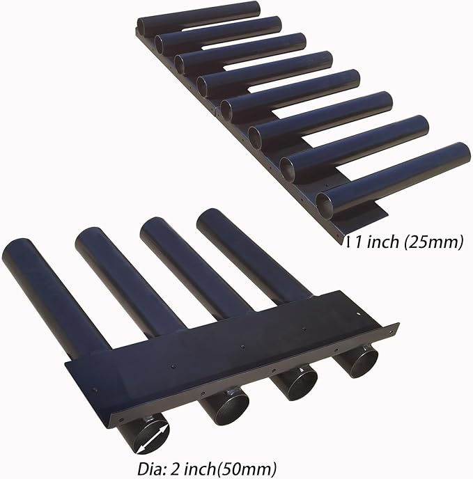 8-hole Shovel Holder for Truck, Shovel Mount 8 Holes in 2 Groups, Heavy Duty Trailer Tool Rack for Trimmer, Rake, Lawn, Landscape Hand Tools (Bed & Box Mount) (8 Holes Bed Muont Upgrade)