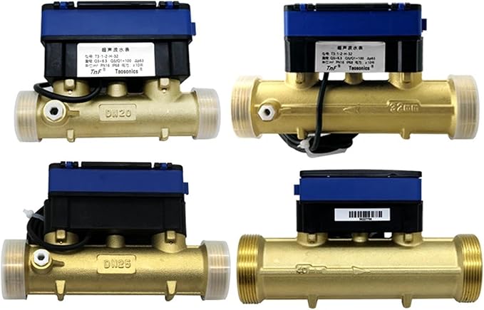 Water Sensor, Flowmeter, Digital Ultrasonic Water Meter RS485 Flow Remote Transmission Wireless Smart Tap Agricultural Irrigation ,RV Water Heater(DN15)
