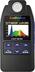E130 Light Meter – Accurate Lux & Color Temperature (CCT) for Any Light Source, 99-Point Light Mapping, Hold Freeze, Spectrum Mode Accurate for 420/450nm White LEDs