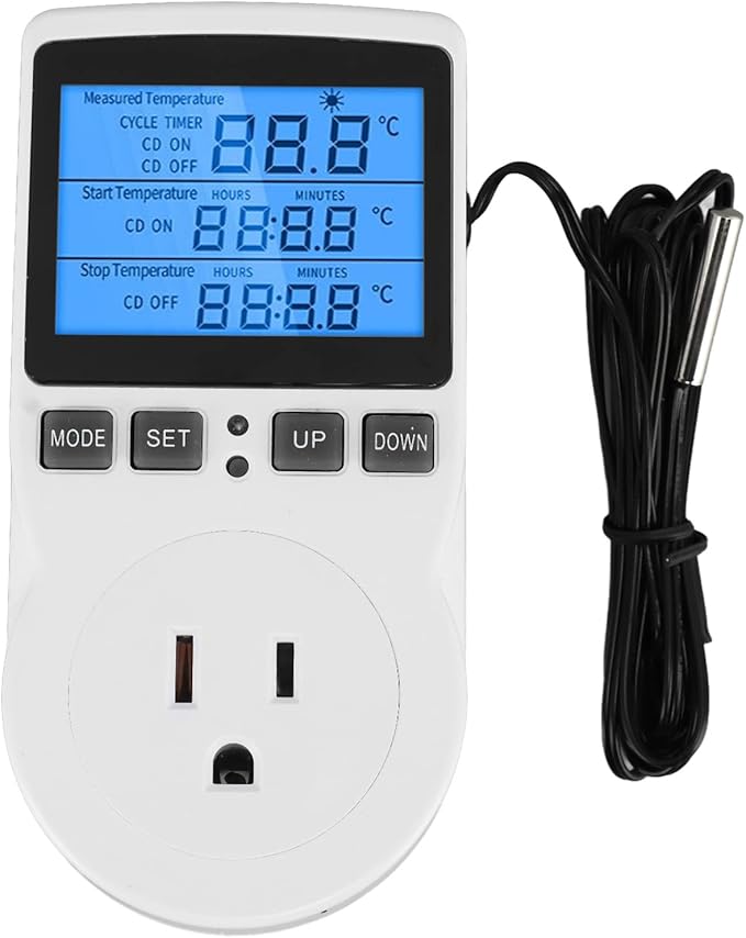 DIGITEN WTC100 Wireless Thermostat Outlet, Greenhouse Reptiles Cooling Heating, Remote Control (US Plug)