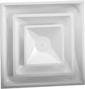Hart & Cooley Steel 4-Way Diffuse with 2 Cone Design and 6 Inch Fixed Collar, 360-Degree Air Diffusion for High Air Volume Delivery