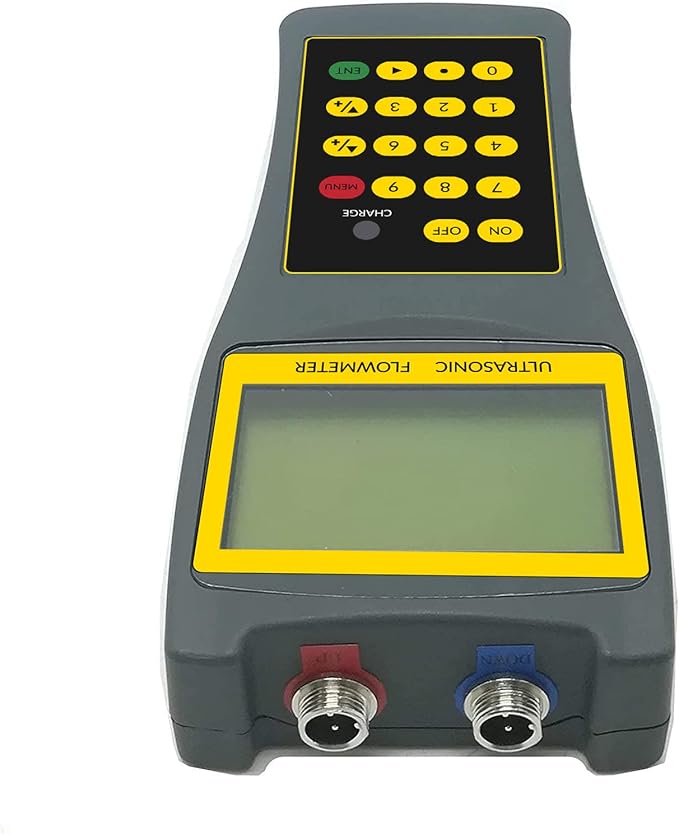 CGOLDENWALL Handheld Ultrasonic Flowmeter Clamp on Flow Meter Portable Liquid Flow Meter with S1+M2 Transducers for Copper/PVC Pipe DN15-700mm 1/2-28" ((Old or New Panel))