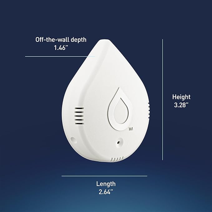 Moen Flo Smart Water Leak Detector, Drip or Flood Sensor Alarm for Home, 2-Pack, White, 920-004