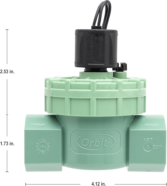 Orbit Sprinkler System 1-Inch NPT Jar Top Valve 57461, Green