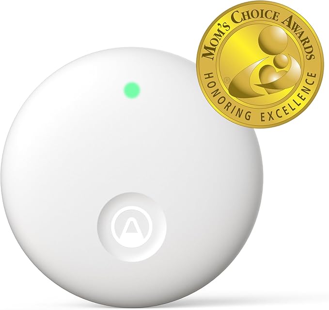 Airthings 322 Wave Enhance -Indoor Air Quality Monitor for CO2, VOC, Humidity, Temp, Pressure plus Noise & Light Sensors - Monitors Conditions for Sleep in Bedrooms & for Concentration in Home Offices