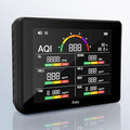 15-in-1 Air Quality Monitor Indoor with CO2 Detector & Decibel Meter - Professional PM2.5/1.0/10, TVOC, HCHO, Temp/Humidity, Noise, CO2 Monitor, 6-Level Air Quality with 3-Color Alerts, Rechargeable