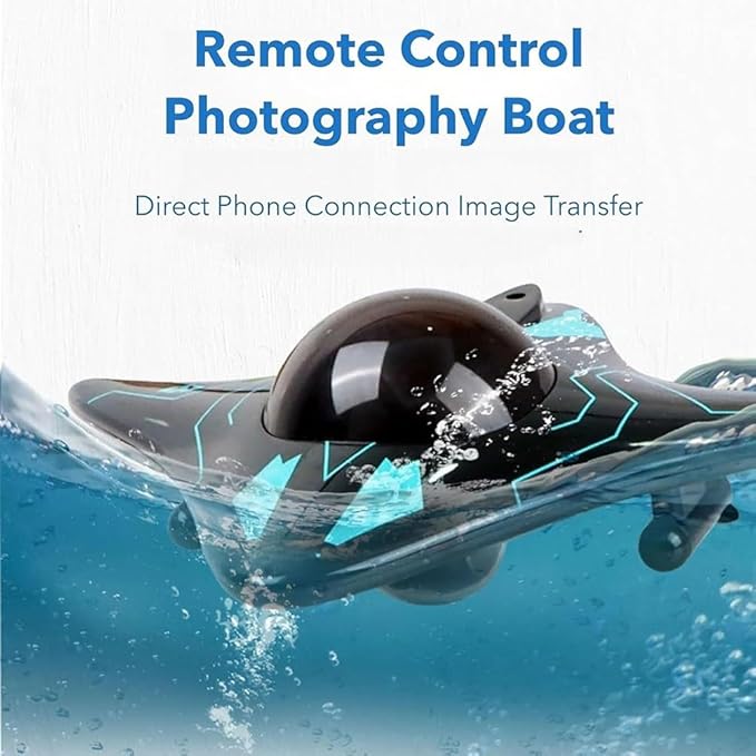 Underwater Drone with Camera, Submarine Water Photography Device Remote App Control Wifi Live Video Transmission Portable Compact Exploration Imaging Adjustable Lift LED Headlight(3Pcs)