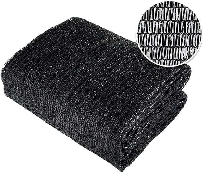 Agfabric 30% Shade Cloth Sunblock Shade Cloth Cover with Clips for Plants, 10’ X 30’, Black