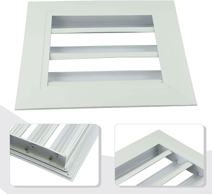 Air Vent Louver Engineered Weatherproof Galvanized Iron Aluminum Alloy Multiple Sizes For Hotels Restaurants Homes Workshops(200 * 200mm)