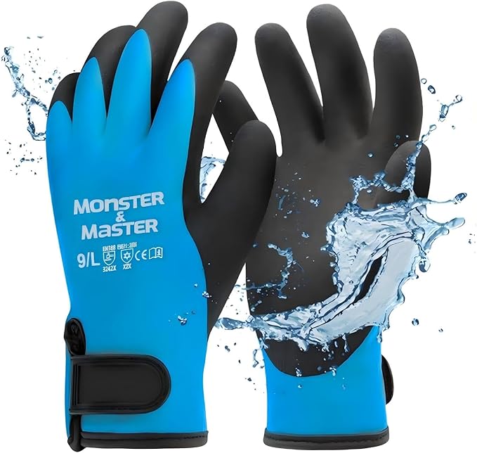 Monster & Master Safety Work Gloves Microfoam Nitrile, Touchscreen with Grip, Ideal for Warehouse, Home, Gardening, Fishing